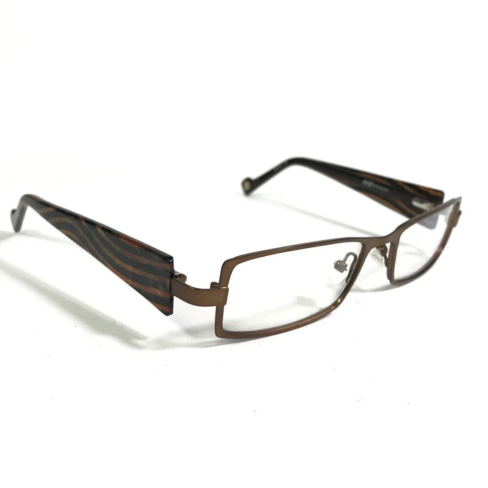 Etnia Eyeglasses Frames MOGADISCIO col.BR Brown Rectangular Full Rim 50-18-135